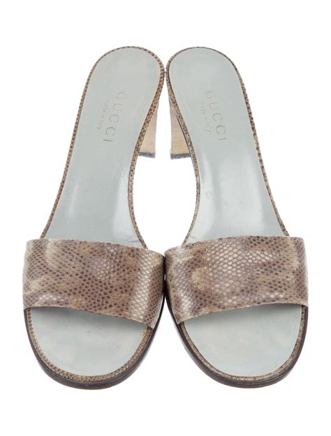 gucci sandals for woman|Gucci snakeskin sandals.